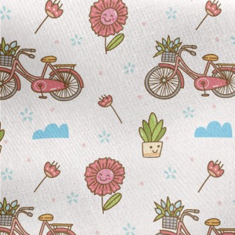 Beautiful Flower Bicycle Jersey Backed Fleece