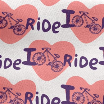 I Love Bicycles Jersey Backed Fleece