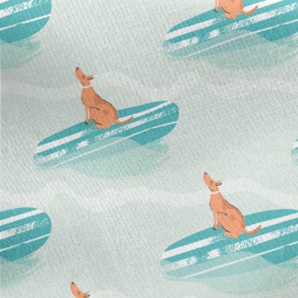 Surfer Puppy Jersey Backed Fleece