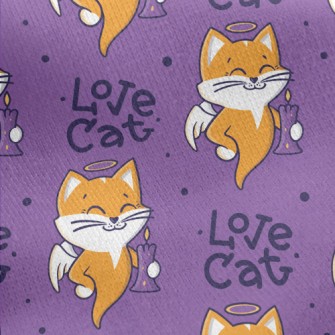 Candle Ghost Cat Jersey Backed Fleece