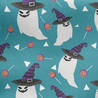 Evil Smile Emoji Ghost Jersey Backed Fleece
