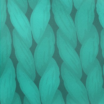 Turquoise Wool Knit Pongee