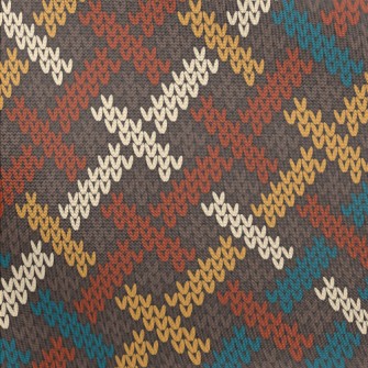 Cross Stripe Knit Pongee