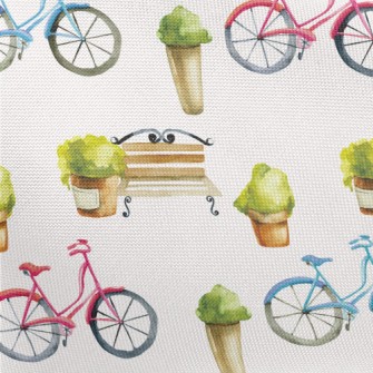 Benches And Bicycles Pongee