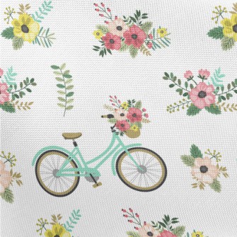 Flower Decoration Bicycle Pongee