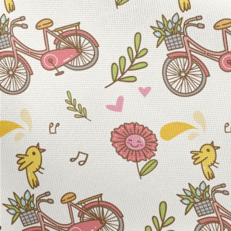 Happy Flower Bicycle Pongee