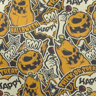 Evil Pumpkin Begging For Candy Pongee