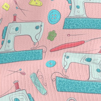 Sewing Machine And Scissors Stretch Jersey