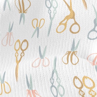 Various Shapes Of Scissors Stretch Jersey