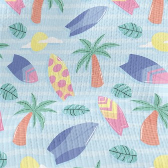 Surfboards And Palm Trees Stretch Jersey