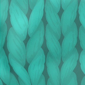 Turquoise Wool Knit Lightweight Cotton Poplin