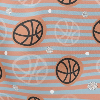 Basketball Stripes Lightweight Cotton Poplin