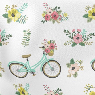 Flower Decoration Bicycle Lightweight Cotton Poplin