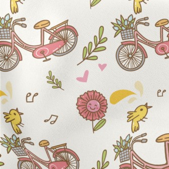 Happy Flower Bicycle Lightweight Cotton Poplin
