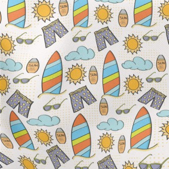 Beach Pants And Sunscreen Lightweight Cotton Poplin