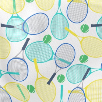Tricolor Tennis Racket Lightweight Cotton Poplin