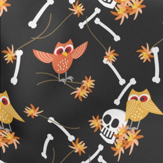 Skull And Owl Lightweight Cotton Poplin