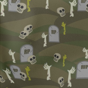 Horror Grave Monster Lightweight Cotton Poplin