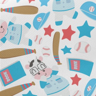 Baseball Bull Boy Midweight Cotton Poplin