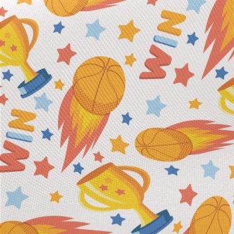 Basketball Championship Trophy Midweight Cotton Poplin