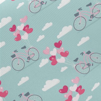 Love Balloon Bike Midweight Cotton Poplin