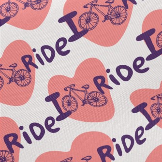 I Love Bicycles Midweight Cotton Poplin