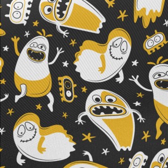Happy Halloween Ghosts Midweight Cotton Poplin