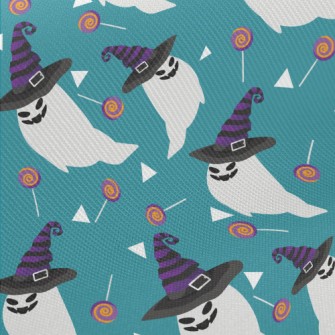 Evil Smile Emoji Ghost Midweight Cotton Poplin