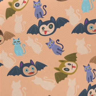 Tongue-protruding Bat And Stra Midweight Cotton Poplin