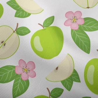 Green Apples And Small Flowers Dobby