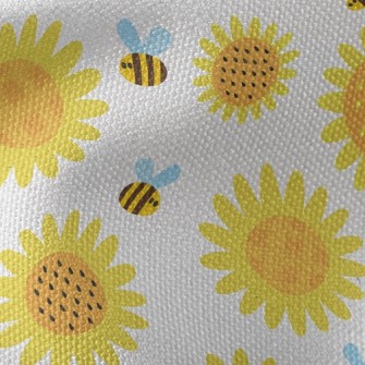 Sunflowers And Bees Waterproof Canvas