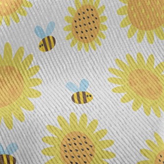 Sunflowers And Bees Standard Corduroy