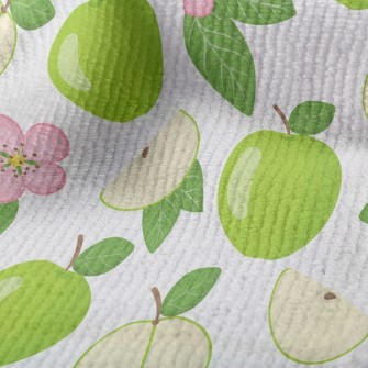 Green Apples And Small Flowers Terry