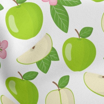 Green Apples And Small Flowers Stretch Ponte