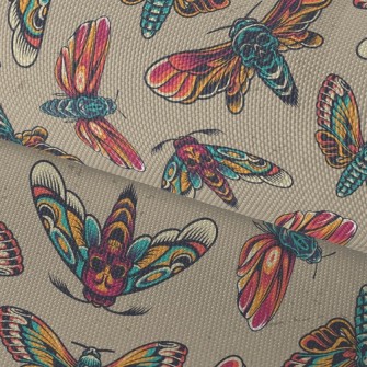Scary Skull-faced Moth Waterproof Oxford