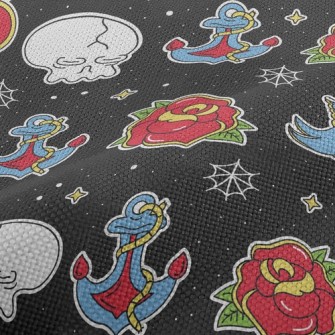 Blue Bird And Rose Performance Linen