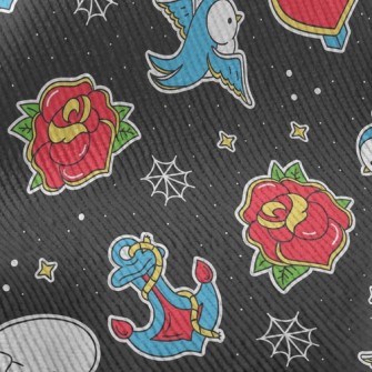 Blue Bird And Rose Standard Corduroy