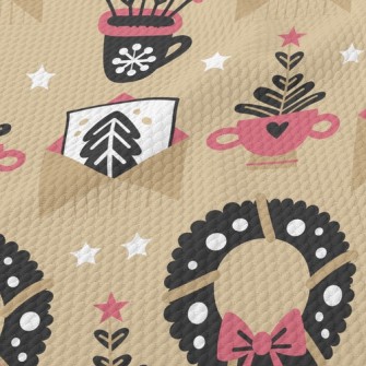 Christmas Decoration Wreath Birdseye Piqué