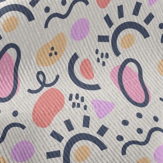 Abstract Line Color Block Standard Corduroy