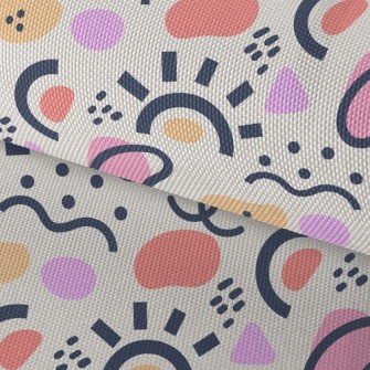 Abstract Line Color Block Waterproof Oxford