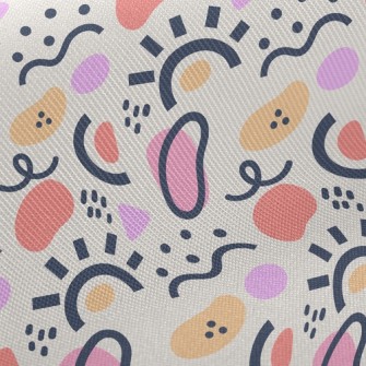 Abstract Line Color Block Twill