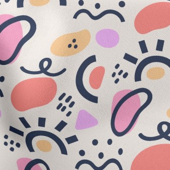 Abstract Line Color Block Stretch Ponte