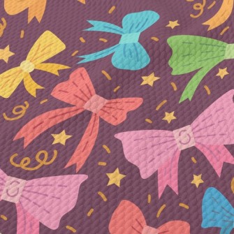 Colorful Bows Birdseye Piqué