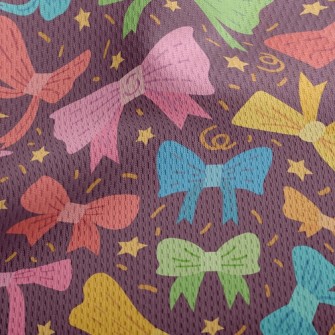 Colorful Bows Athletic Mesh Flat Back
