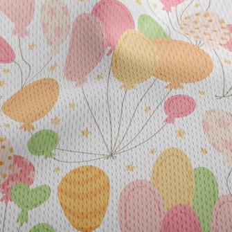 Childlike Geometric Balloons Athletic Mesh Flat Back