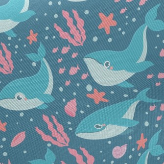 Whale Swimming In The Sea Twill