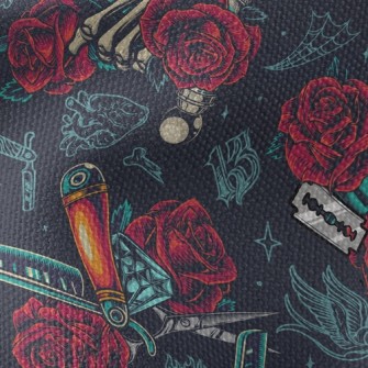 Weird Skeleton Hand Barber Sho Waterproof Canvas