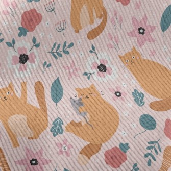 Playful Kitten In Garden Standard Corduroy