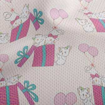Birthday Cat Gift Box Athletic Mesh Flat Back
