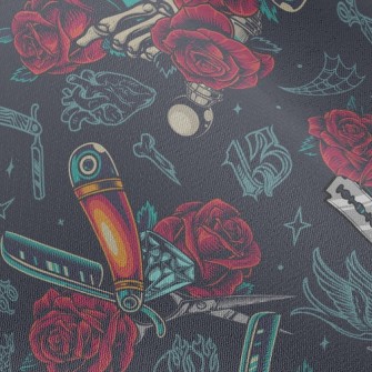 Weird Skeleton Hand Barber Sho Chiffon